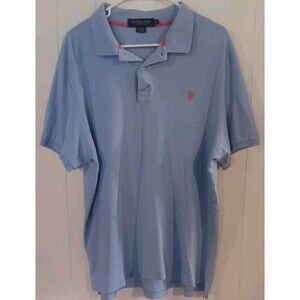 U.S. Polo Association Shirt Mens XL  Pale Blue Short Sleeve  Luxury Feel